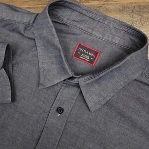 UNTUCKit Men's XL‎ Cotton Blue Long Sleeve Button Front Shirt